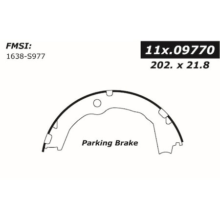 Centric Parts Centric Brake Shoes, 111.09770 111.09770